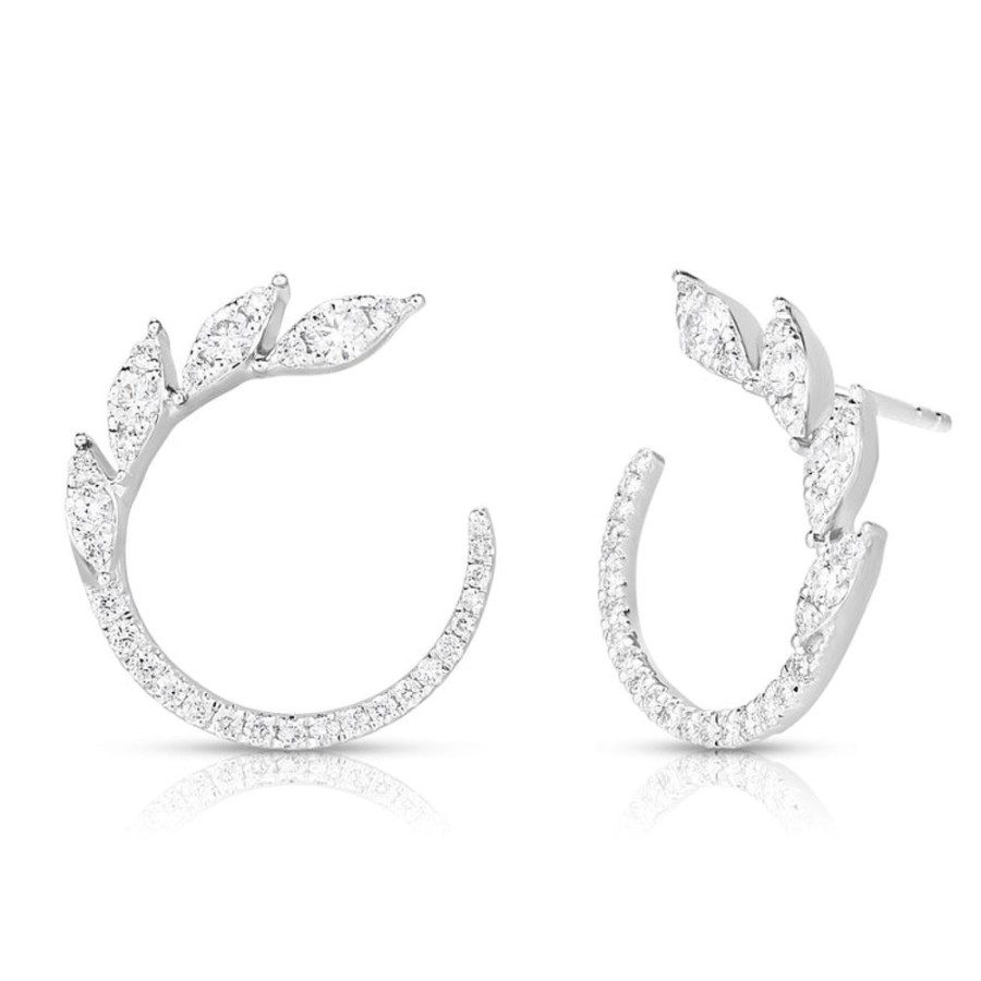 Jewelry Malka Diamonds | Marquise Illusion Diamond Circle Stud Earrings By Urbaetis Jewelry