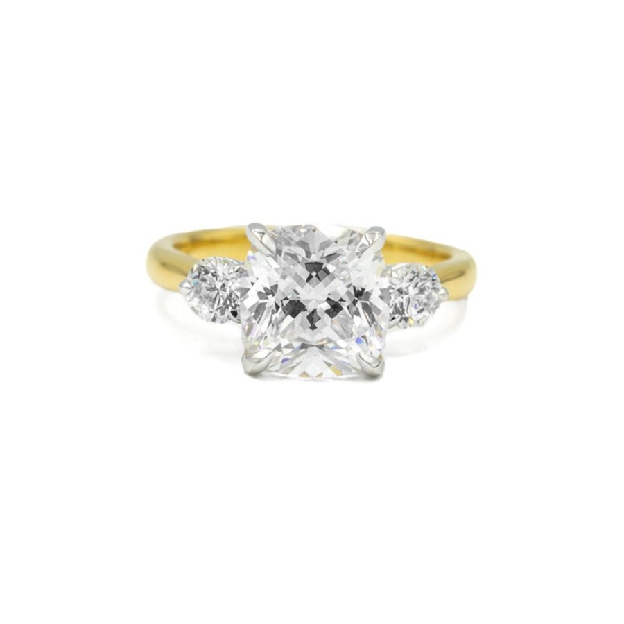 Classic Bridal Stuller | 14K Cushion 3-Stone Diamond Ring