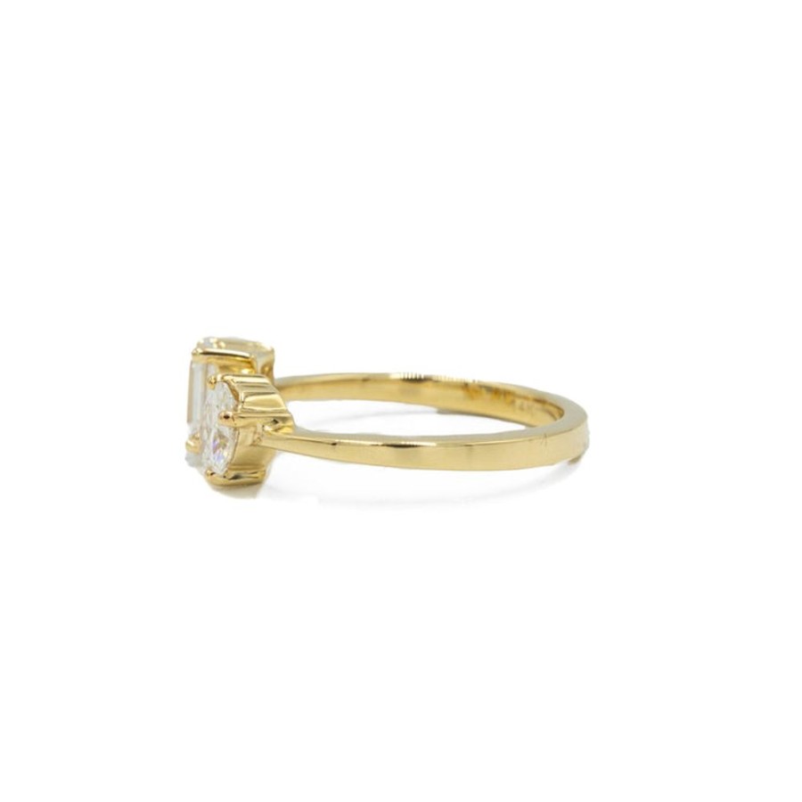 Stackable Rings Malka Diamonds | 1.11Ctw 2-Stone Diamond Cuff Ring