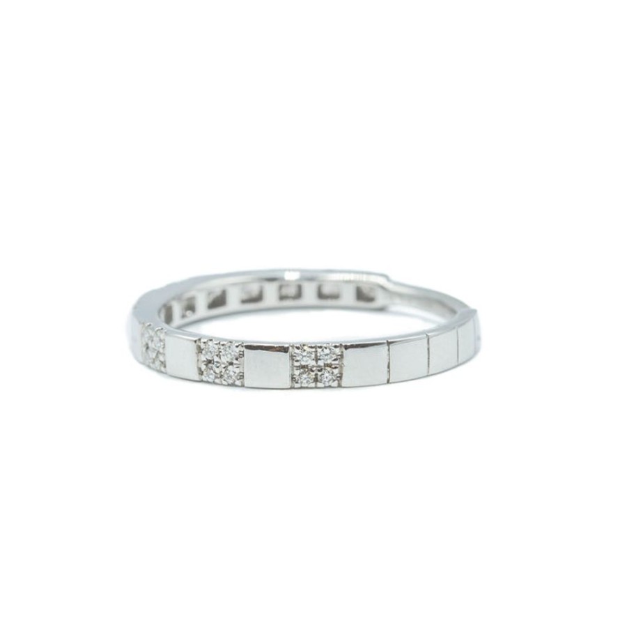 Stackable Rings Uneek | 14Kw Pave Square Station Diamond Band