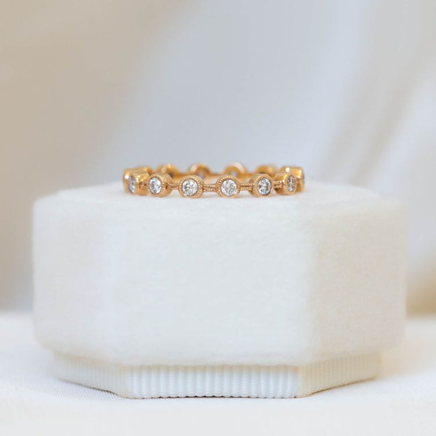 Stackable Rings Jolie Designs | Bezel-Set Diamond Stackable Wedding Band