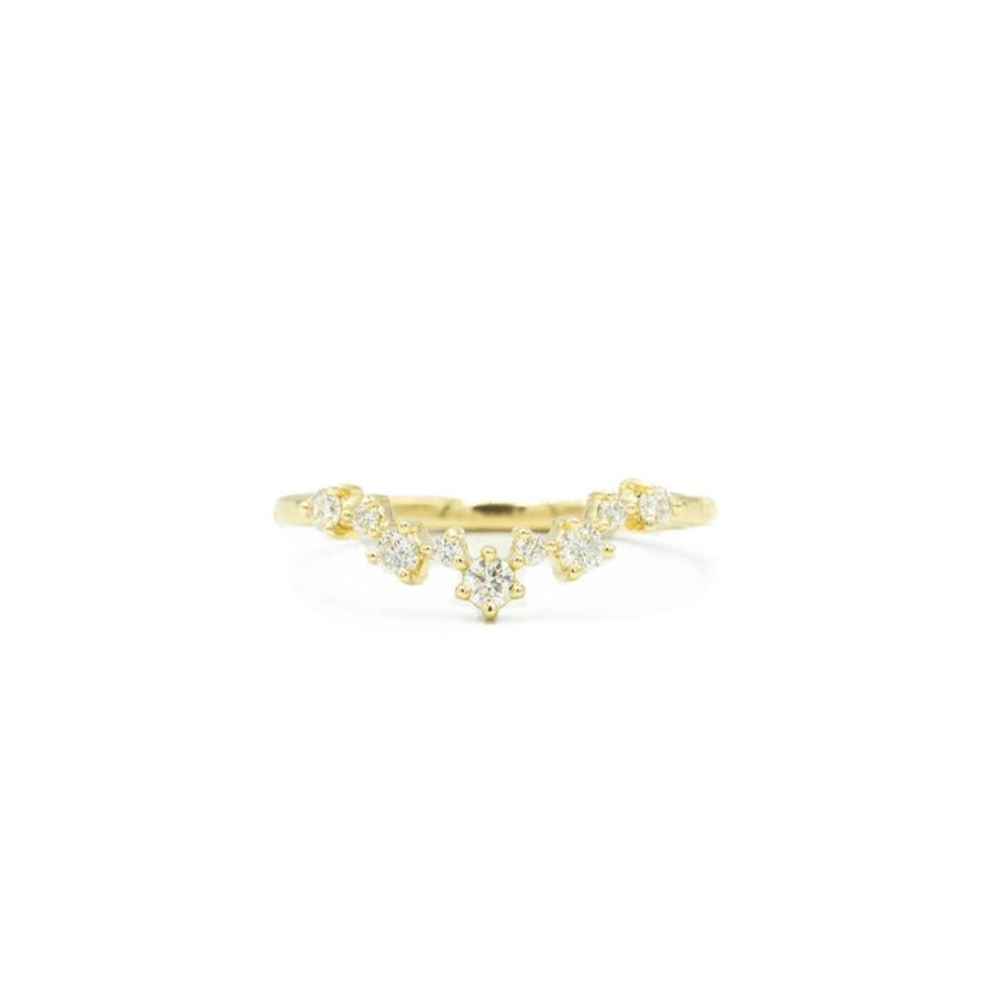 Stackable Rings Parade | 14Ky Constellation Chevron Diamond Band