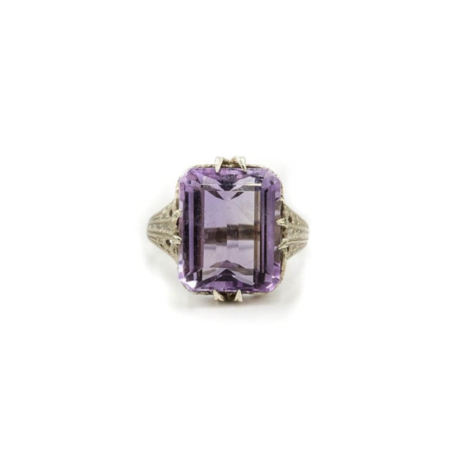 Vintage Collection Malka Diamonds | Vintage Amethyst Emerald-Cut Ring