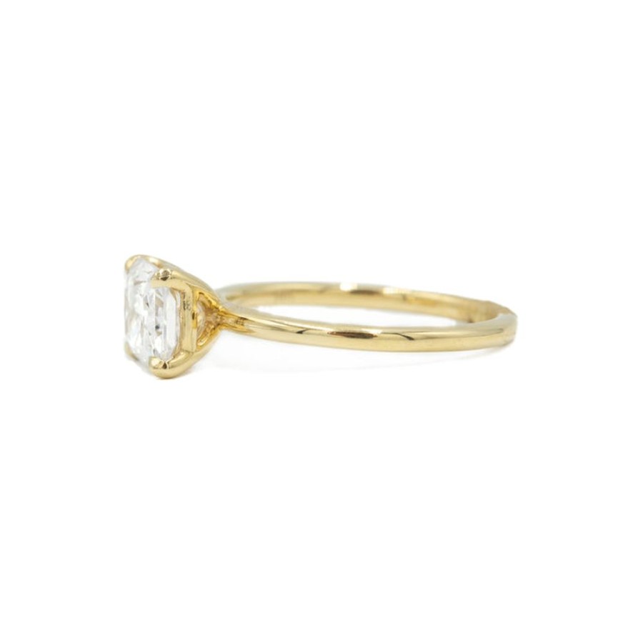 Classic Bridal Malka Diamonds | 14Ky Radiant-Cut East-West Solitaire Ring