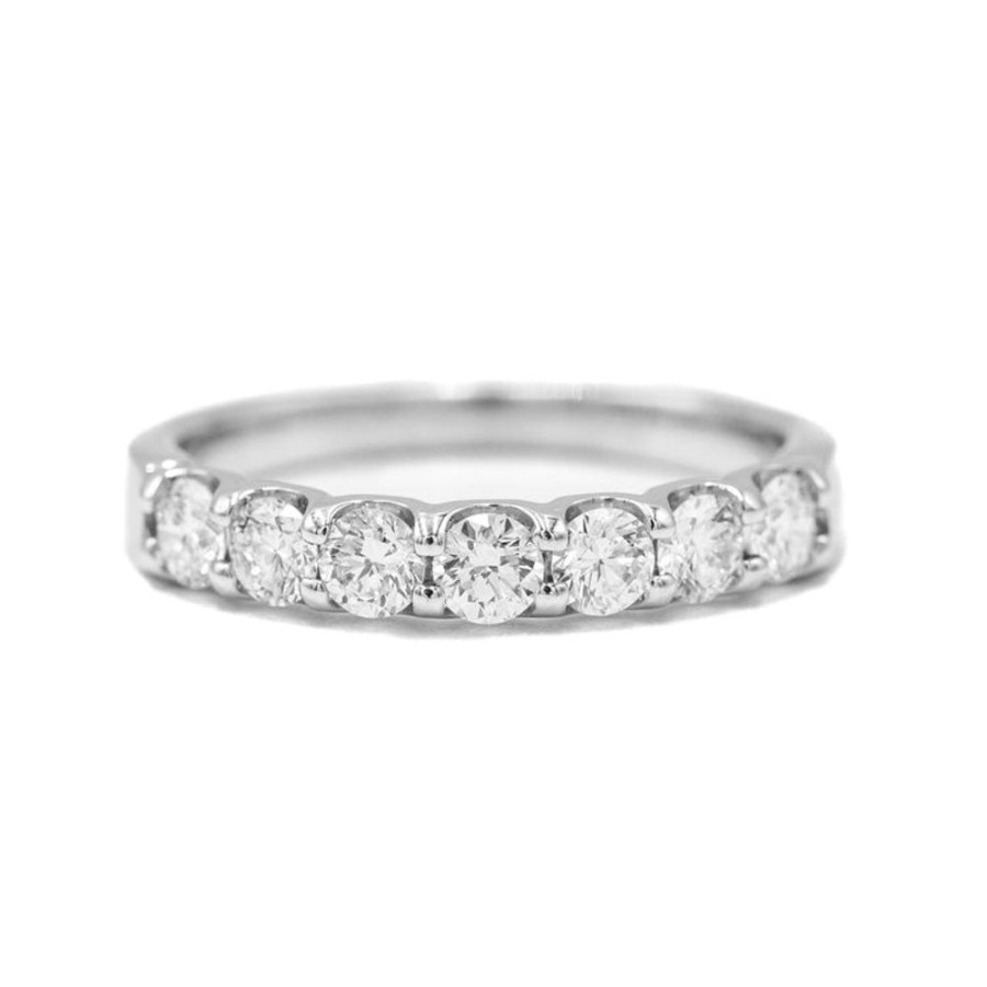 Stackable Rings Roman u0026 Jules | Platinum .75Ctw Scoop-Cut Diamond Band