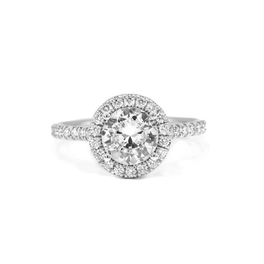 Classic Bridal Malka Diamonds | 14Kw Round Halo Diamond Ring