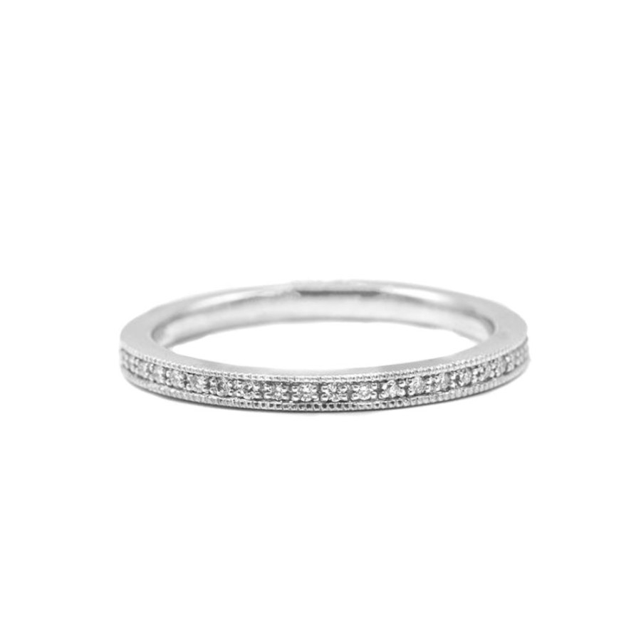 Stackable Rings Malka Diamonds | 14K "Terryn" Bead-Set Diamond Band