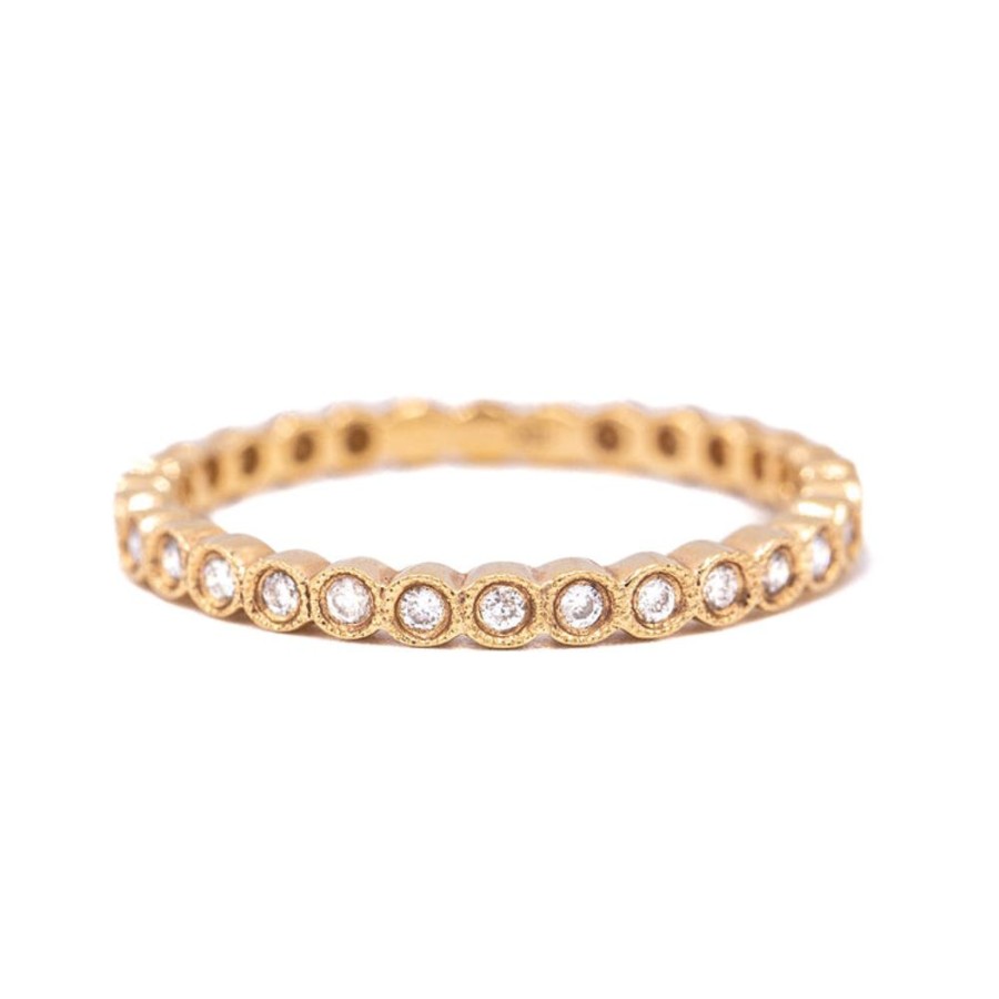 Vintage Collection Malka Diamonds | 14Kr Bezel Bubble Diamond Band