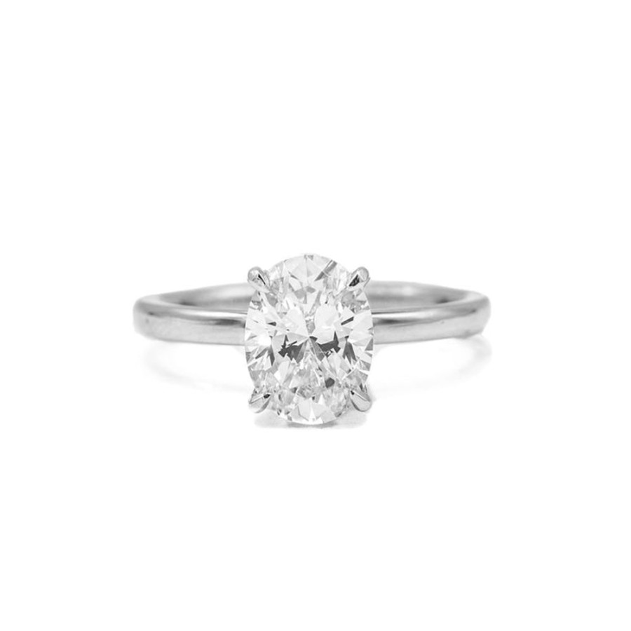 Classic Bridal Malka Diamonds | Platinum 4-Prong Oval Solitaire