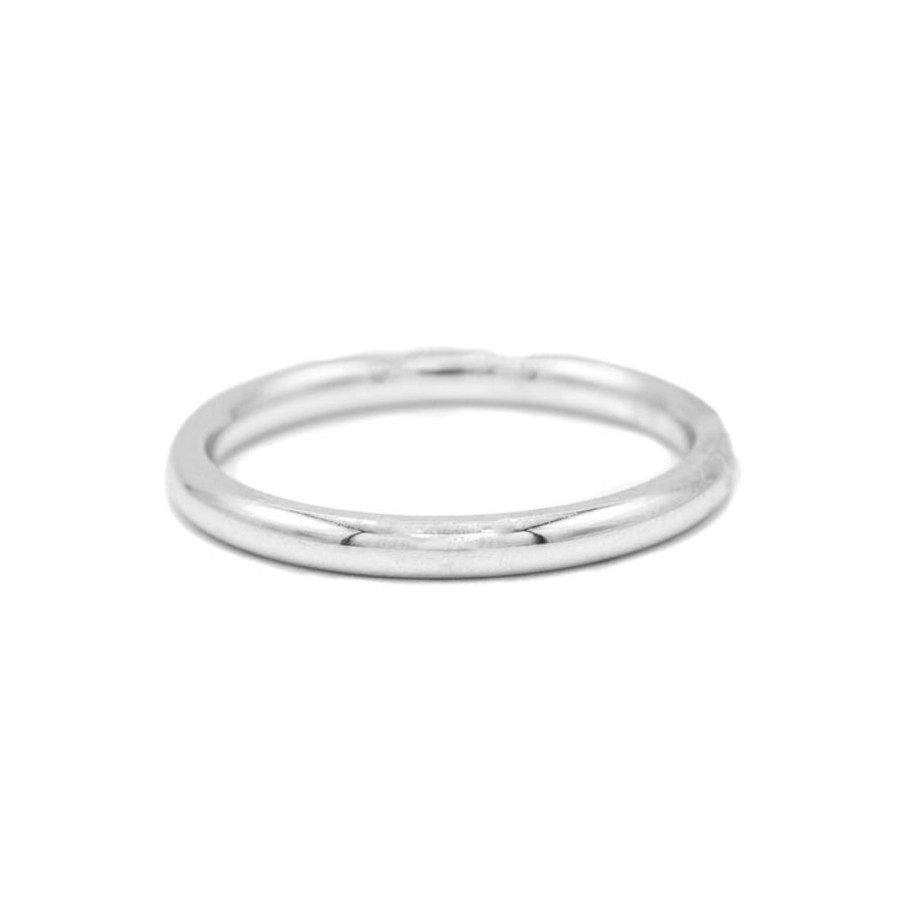 Stackable Rings Malka Diamonds | 14Kw 2Mm Comfort-Fit Band