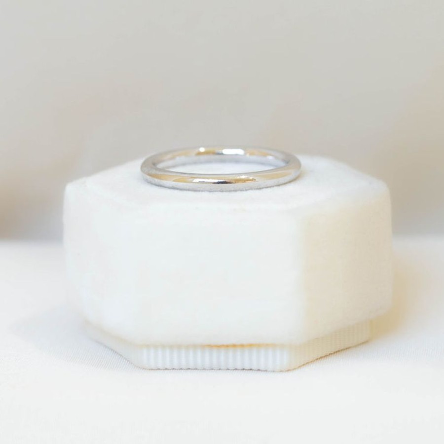 Stackable Rings Malka Diamonds | 14Kw 2Mm Comfort-Fit Band