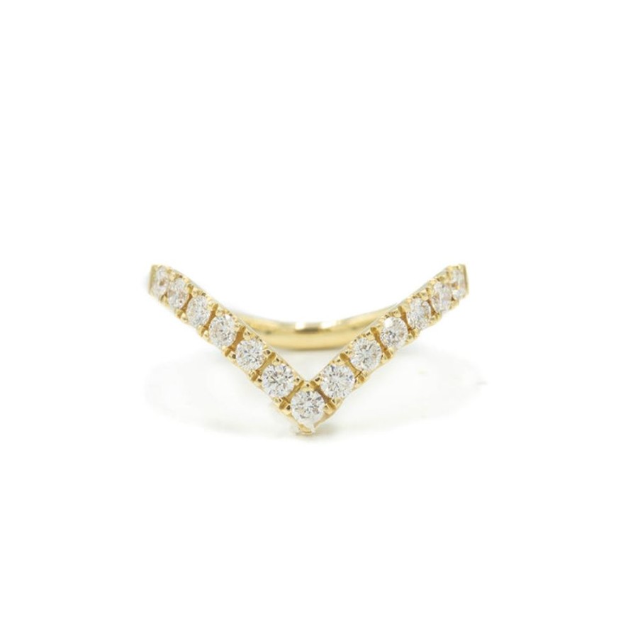 Stackable Rings Malka Diamonds | 14Ky Diamond V-Band