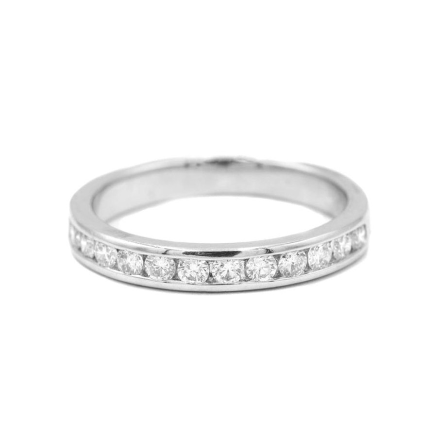 Stackable Rings Malka Diamonds | Platinum .30Ctw Channel Band