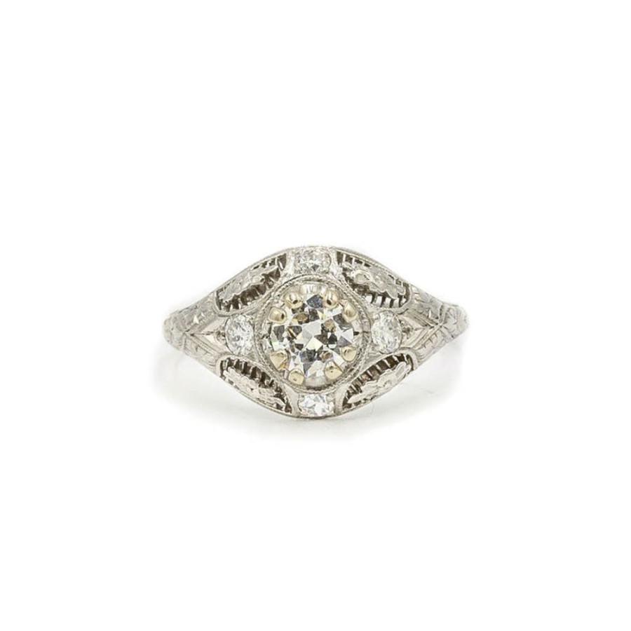 Vintage Collection Malka Diamonds | .60Ct Edwardian Platinum Diamond Ring