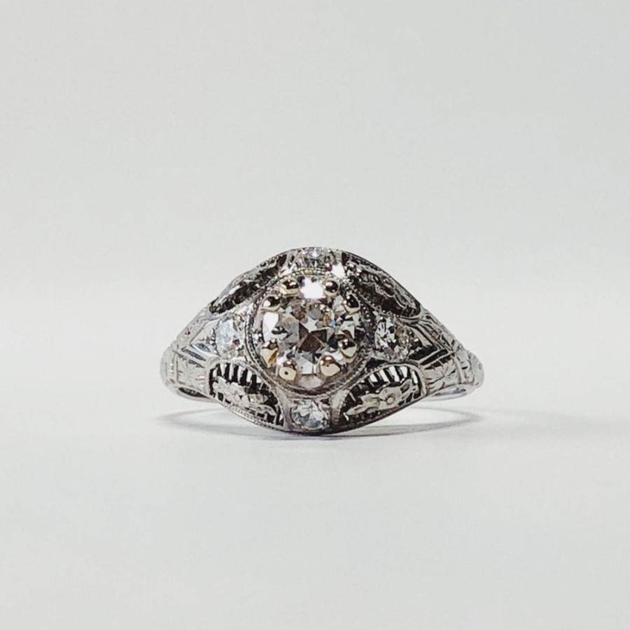 Vintage Collection Malka Diamonds | .60Ct Edwardian Platinum Diamond Ring