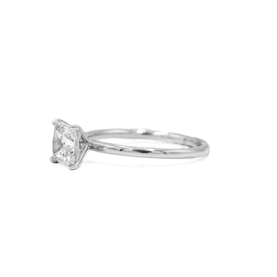 Classic Bridal Malka Diamonds | 14Kw Princess-Cut Diamond Solitaire Ring