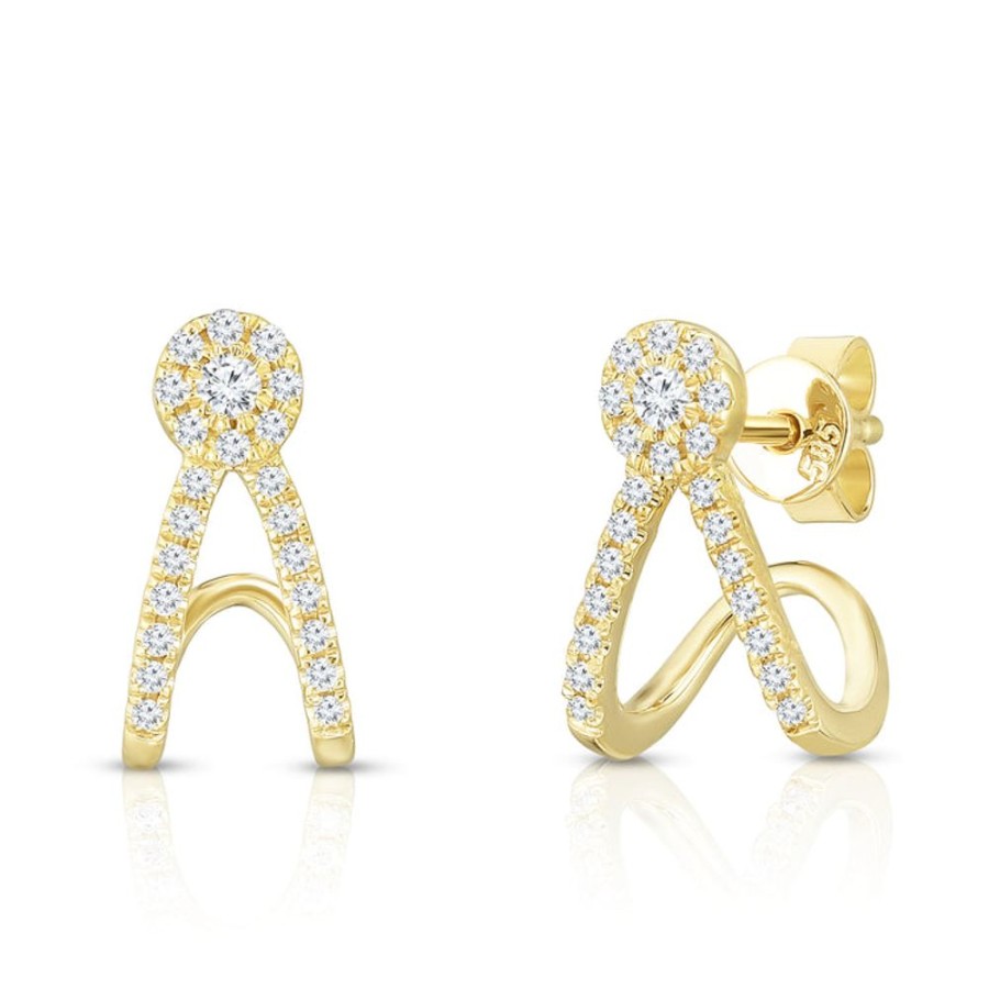 Jewelry Urbaetis Fine Jewelry | Split Diamonds Stud Earrings By Urbaetis