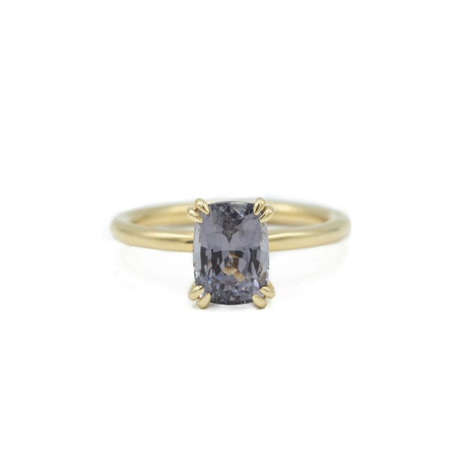 Alternative & Unique Malka Diamonds | 2.19Ct Elongated Cushion Spinel Hidden Halo Ring