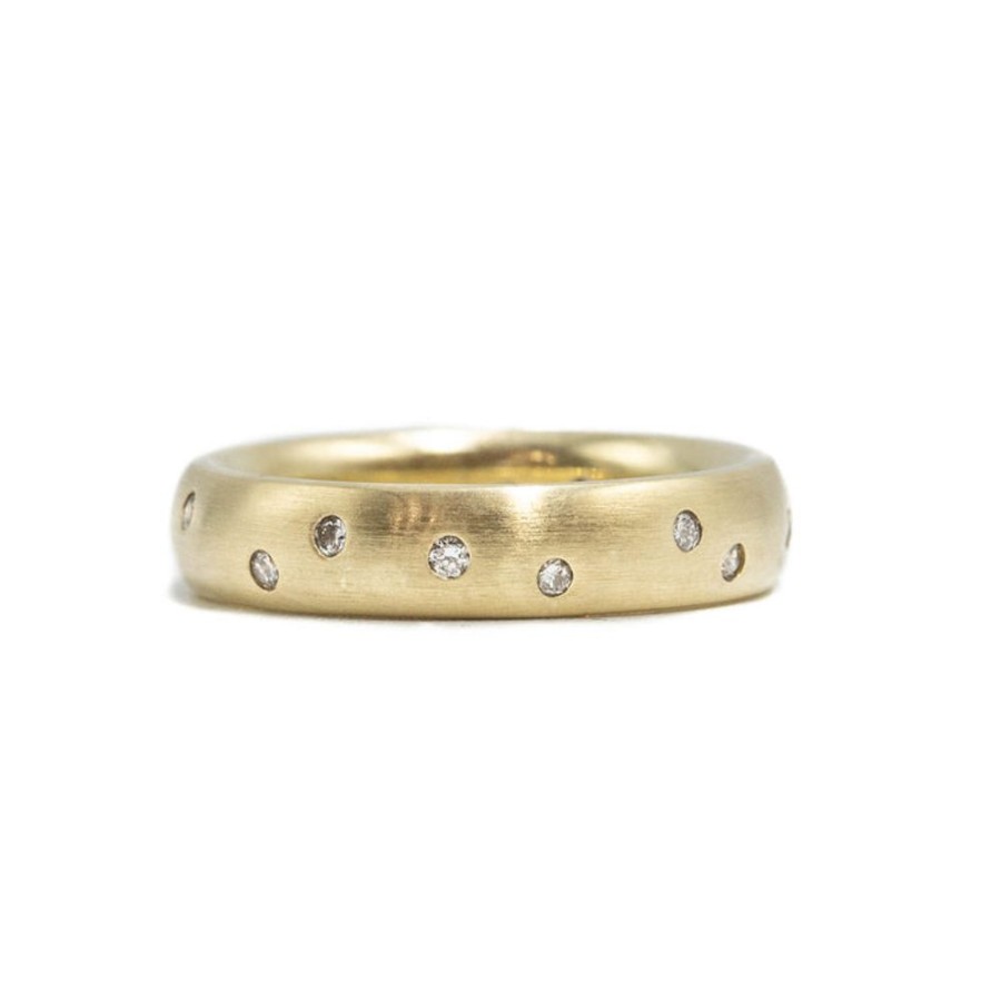 Stackable Rings Midas | 14Ky Scattered Flush Diamond Band