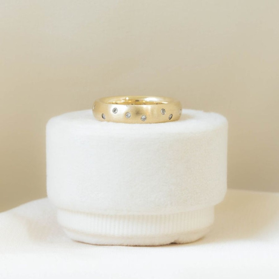 Stackable Rings Midas | 14Ky Scattered Flush Diamond Band