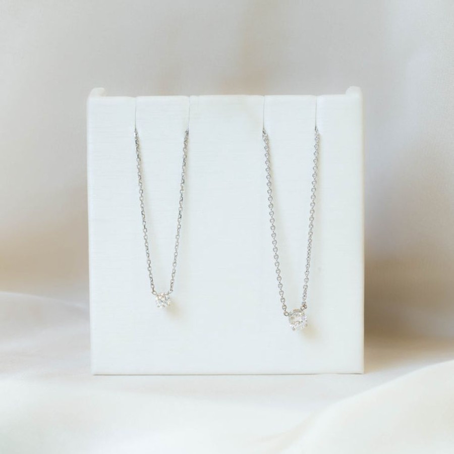 Jewelry Malka Diamonds | .75Ct Floating Diamond Necklace