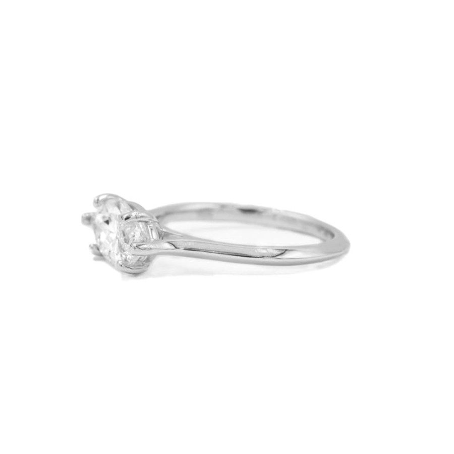 Classic Bridal Malka Diamonds | 14Kw Marquise-Cut Cathedral Diamond Ring