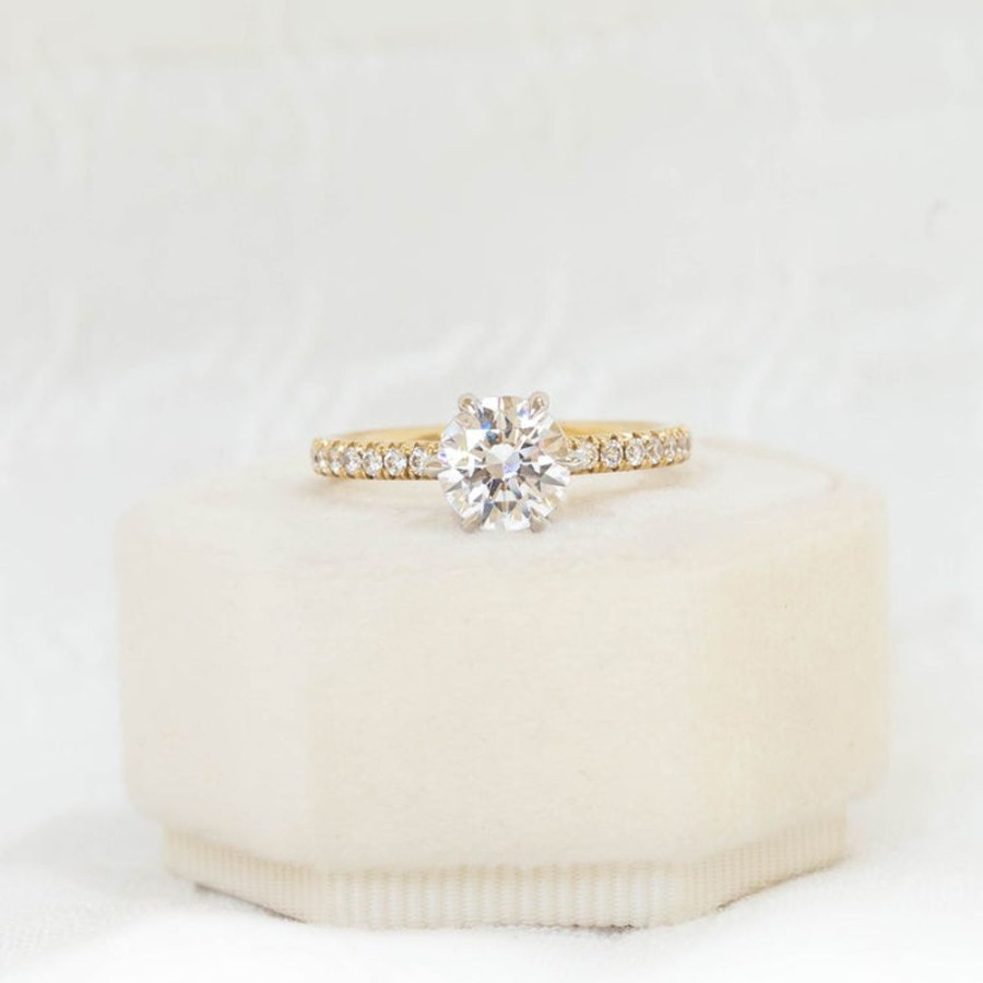 Classic Bridal Malka-Staging | 14K Yellow Gold 6-Prong French Set Solitaire