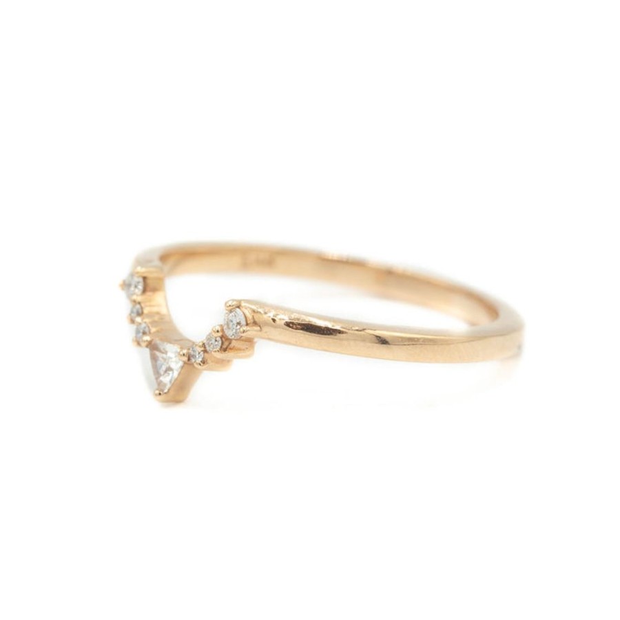 Stackable Rings Malka Diamonds | 14Kr Trillion Contour Diamond Band