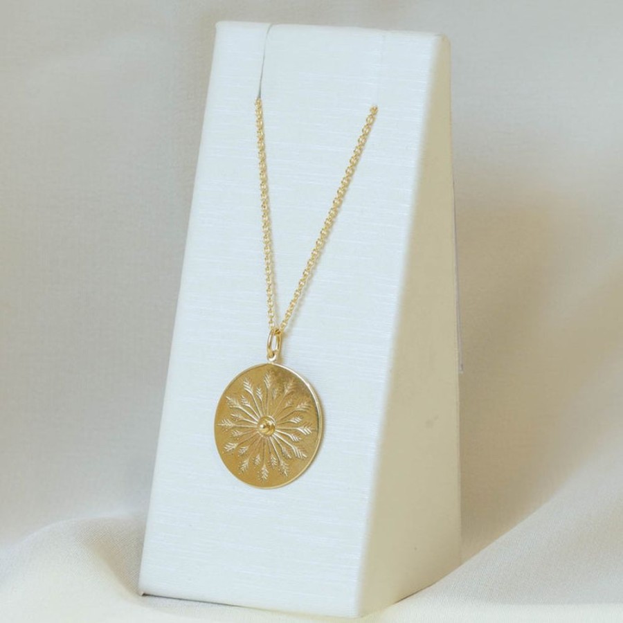 Jewelry Malka Diamonds | Beaded Arrow Gold Medallion Necklace