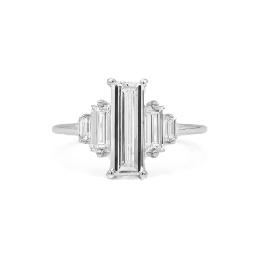 Alternative & Unique Malka Diamonds | 14Kw 5-Stone Baguette-Cut Diamond Ring