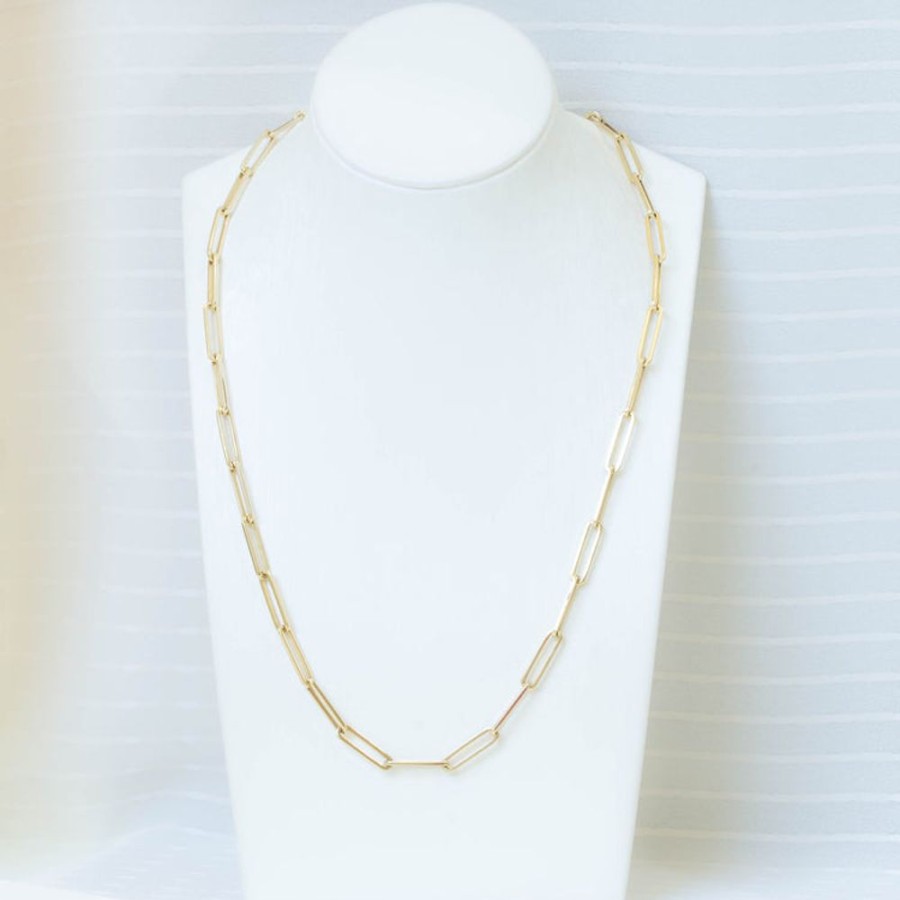 Jewelry Malka Diamonds | 14Ky Oval Paper Clip Chain