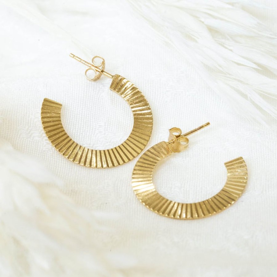 Jewelry Midas | 14Ky Fluted Flat Hoops