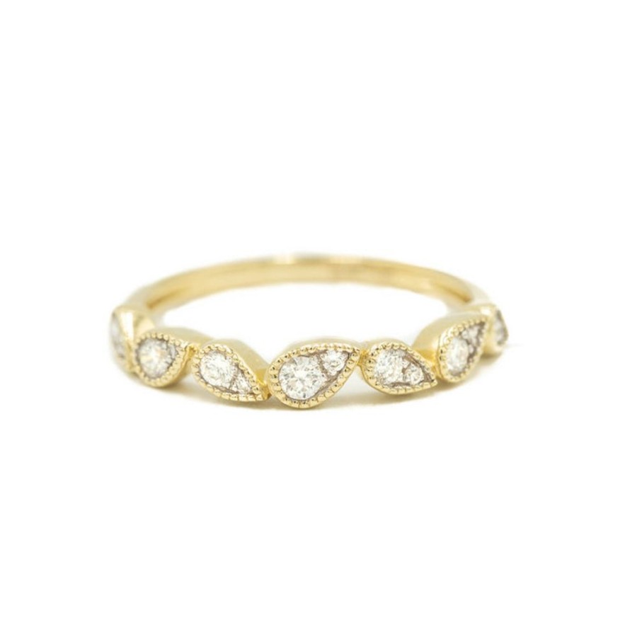 Stackable Rings Uneek | 14Ky Uneek Pave Pear Diamond Band