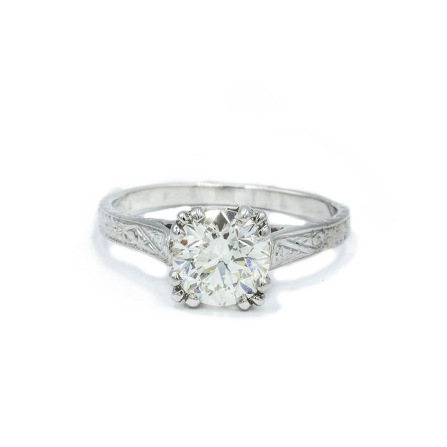 Vintage Collection Malka Diamonds | 1.35Ct Hand-Engraved Vintage Diamond Ring