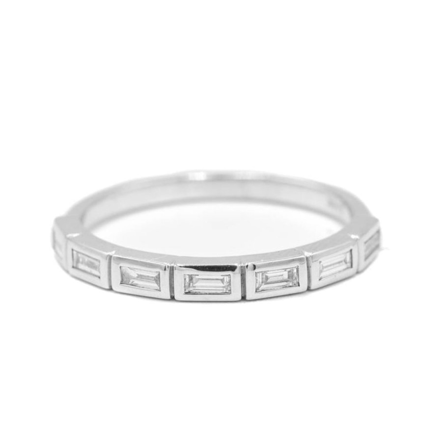 Stackable Rings Malka Diamonds | 14Kw .25Ctw Baguette Diamond Band