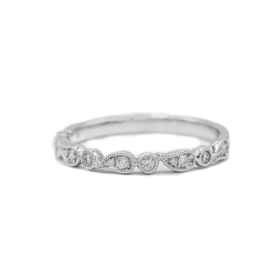 Stackable Rings Roman u0026 Jules | 14Kw Paisley Diamond Band