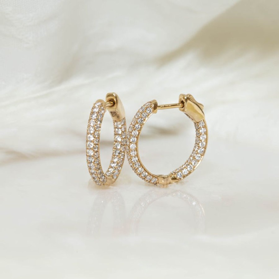 Jewelry Malakan | 14Ky 1.86Ctw Lab-Grown Diamond Hoops