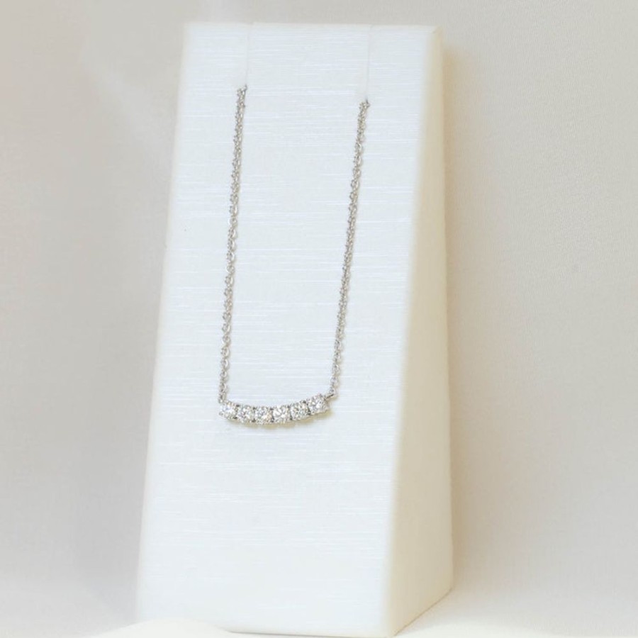 Jewelry Malka Diamonds | 6-Stone Curve Necklace