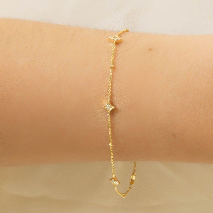 Jewelry Midas | 14K Star Station Bracelet