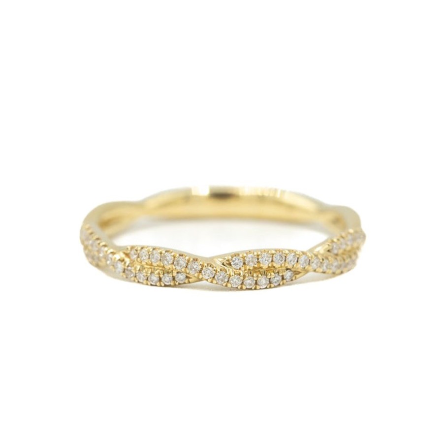 Stackable Rings Roman u0026 Jules | Twist Diamond Stackable Band