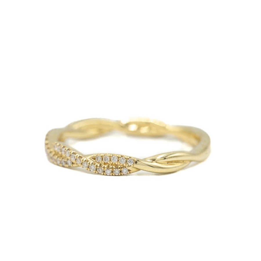 Stackable Rings Roman u0026 Jules | Twist Diamond Stackable Band