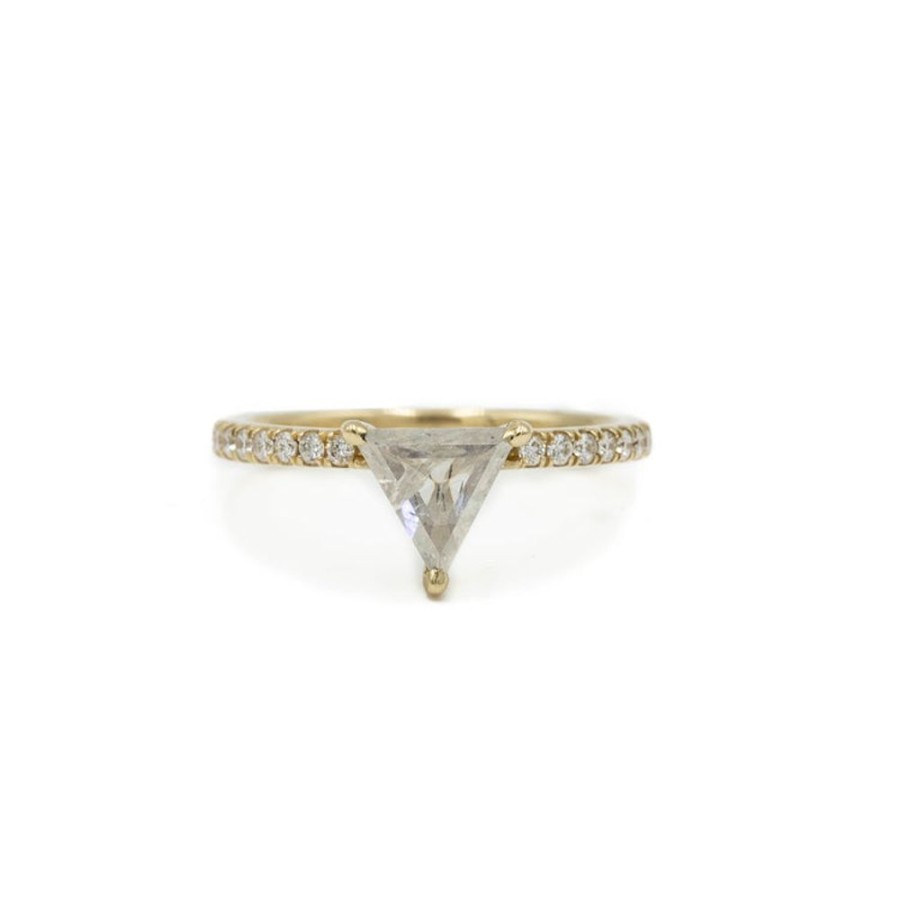 Alternative & Unique Malka Diamonds | .72Ct Trillion-Cut Salty Diamond Ring