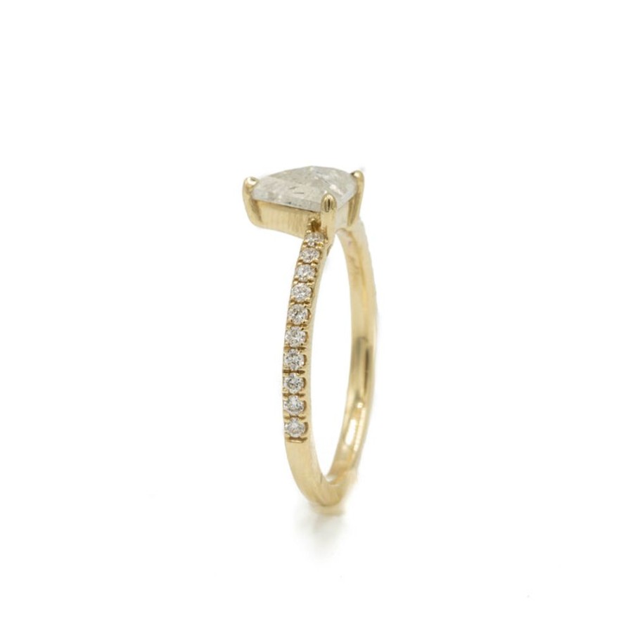 Alternative & Unique Malka Diamonds | .72Ct Trillion-Cut Salty Diamond Ring