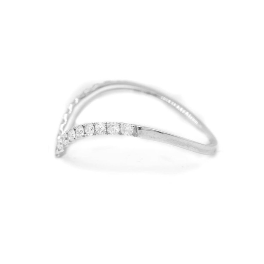 Stackable Rings Malka Diamonds | 14Kw Diamond V-Band