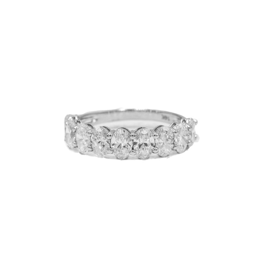 Stackable Rings Adornet | 14Kw 2.24Ctw Oval-Cut Diamond Band