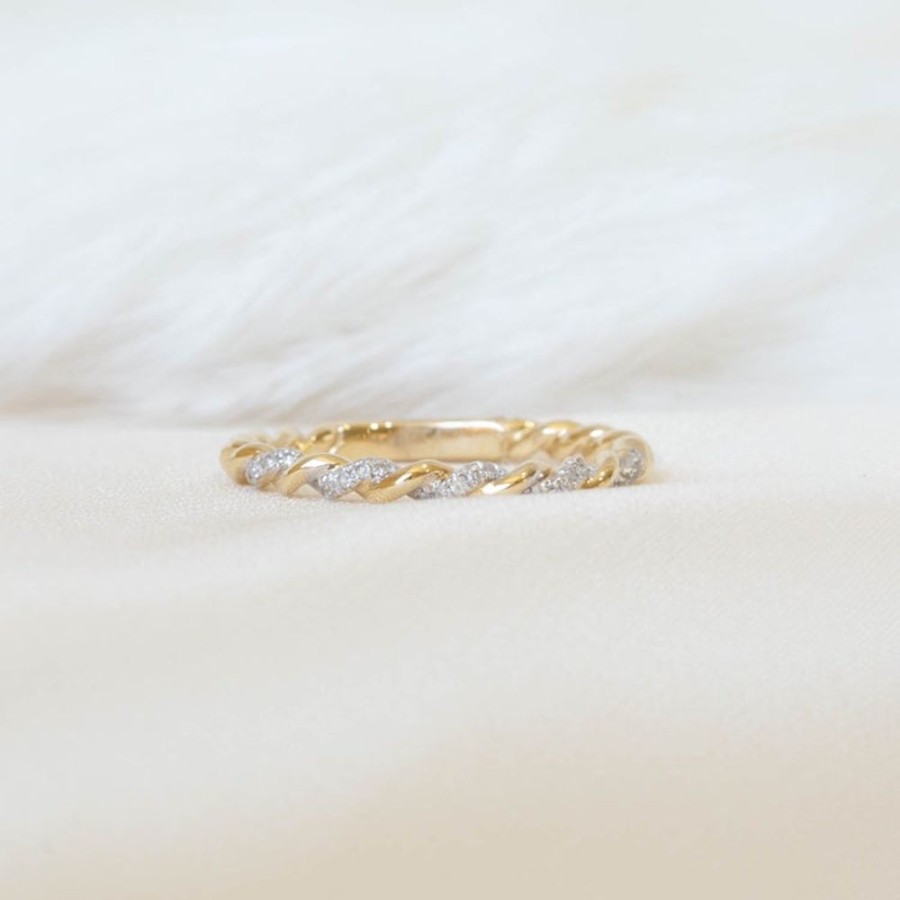 Jewelry Urbaetis Fine Jewelry | Twist Diamond Band By Urbaetis