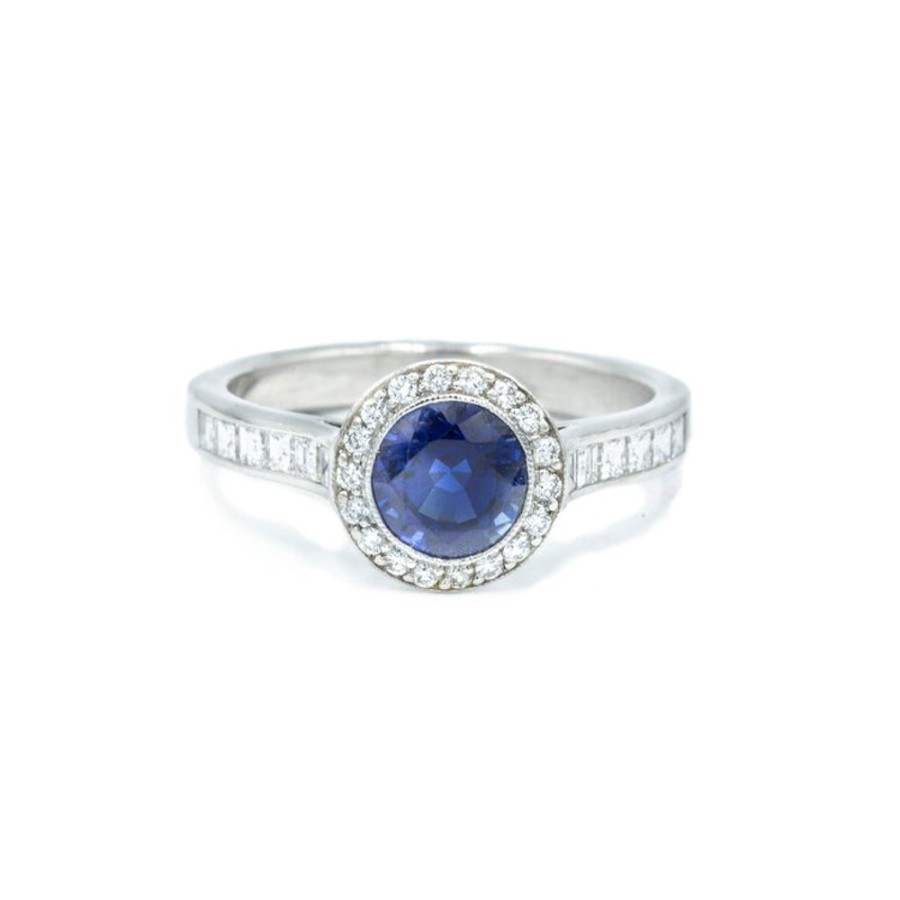 Vintage Collection Malka Diamonds | Estate Tiffany Co. 1.25Ct Sapphire & Diamond Ring