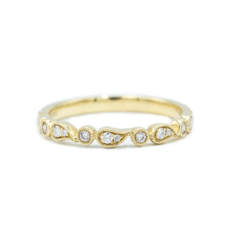 Stackable Rings Malo | 14Ky Paisley Diamond Band