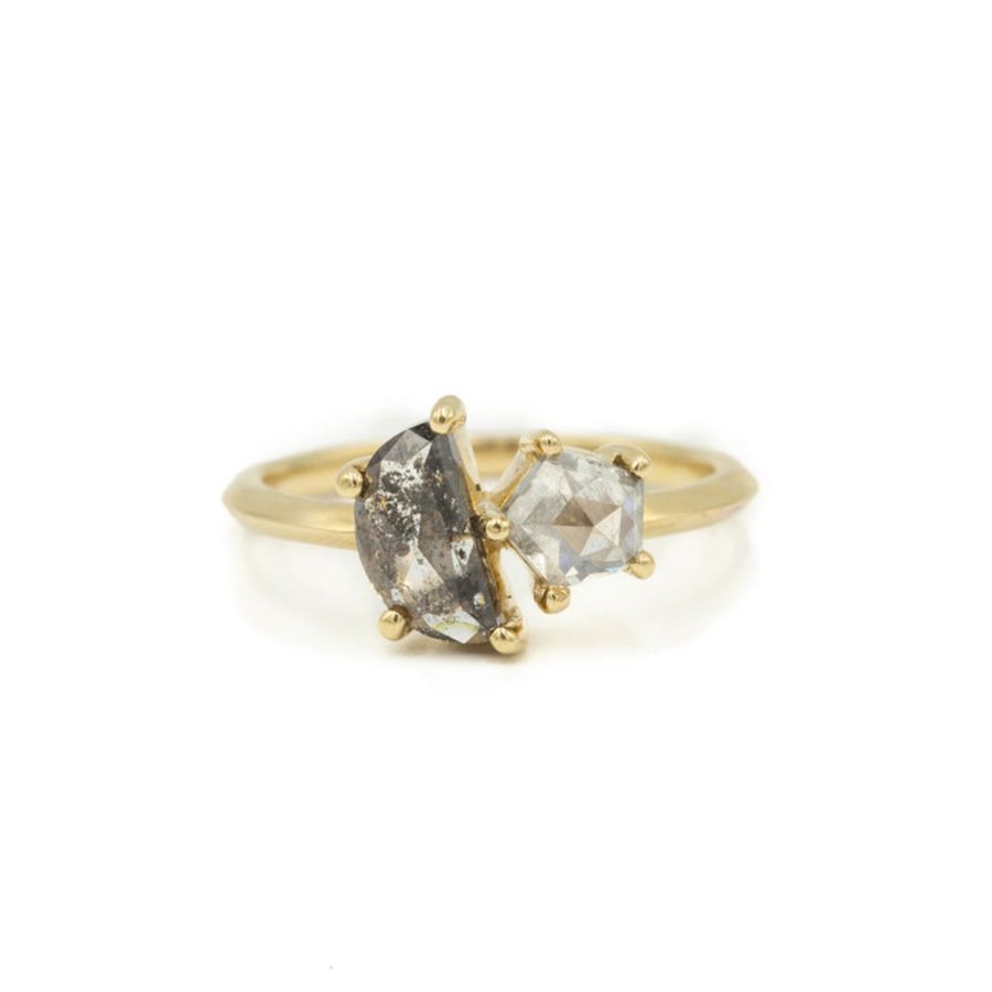 Alternative & Unique Malka Diamonds | .87Ct Moon .70Ct Star Toi Et Moi Diamond Ring