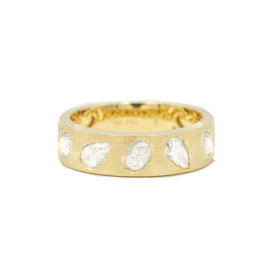 Jewelry Malka Diamonds | 18Kt Pear & Oval-Cut Diamond Wide Band